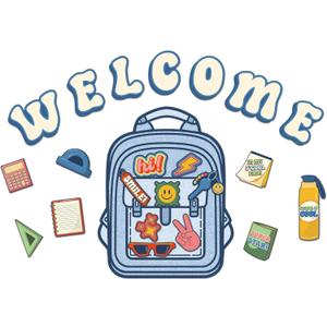 Eureka S'Cool Era Welcome Bulletin Board Set, 24 Pieces