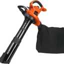 BLACK+DECKER Leaf Blower Leaf Vacuum and Leaf Mulcher 3-in-1, Electric Blowers for Lawn Care, 12 Amp, 250 MPH, 400 CFM (BV6000)