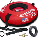 Snow Tube for Sledding Snow Tubes Heavy Duty Snow Tube for Kids Adult Snow Sled Sledding Tube Inflatable Snow Tubes for Kids Towable Rubber Snows Tube with Cover (Red Cover)