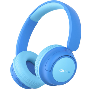 iClever BTH22 Kids Bluetooth Headphones, 60H Play Time, USB C Fast Charging, Bluetooth 5.4, AUX Cord,Safe Volume 74/85 dBA,Toddler Headphones for iPad/Tablet/Travel/School, Blue