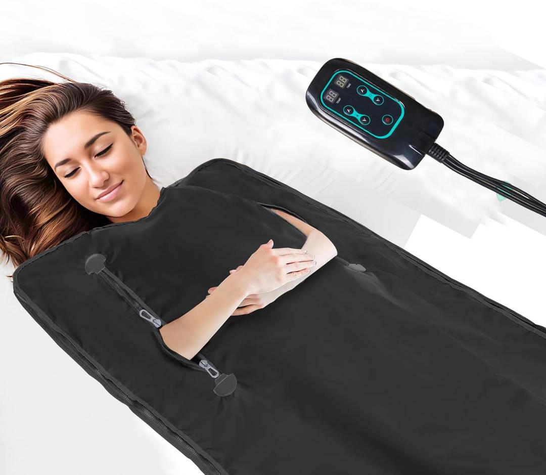 Far Infrared Sauna Blanket: Portable Sauna Blanket for Home Therapy-Infrared Blanket Sauna with 95167 F Temp Range