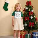 CQF Toddler Christmas Shirts for Kids Cute Snowman Raglan T-Shirts Boys Girls Patchwork Xmas Holiday Tee Green-White (White), Size: 110