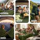 Double Sleeping Bags for Adults Camping with 2 Pillows Queen Size