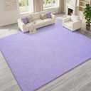 6x9 Lavender Purple Rugs for Bedroom Living Room, Soft Fluffy Washable Low Pile Solid Color Rug, Non-Slip Throw Carpets for Kids Boys Girls Dorms Nursery Classroom Home Decor
