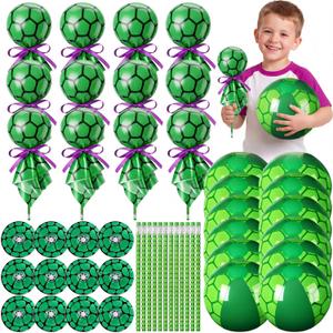 Seenelling 72 Pcs Turtle Party Favors Bulk for Kids Summer Party Goodie Bag Stuffers Contain Giant Lollipop Turtle Beach Balls Fidget Spinners Pencils for Kid Birthday Gift Classroom Prizes