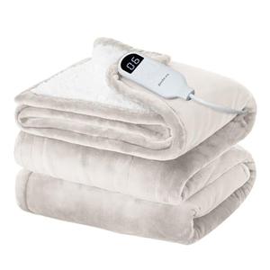 Bedsure Electric Blanket Full Size - Soft Flannel Heated Blanket, Fast Heating with 10 Time Settings & 6 Heat Settings, Warm Gift for Grandma (72x84 inches, Cream)