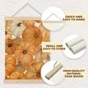 Yomisex Trendy Autumn Pumpkin Wall Art Poster, Boho Colorful Rustic Farmhouse Fall Pumpkins Canvas Prints Wall Art Framed for Home Bedroom Living Room Decor, 12x16 Inch Set of 2