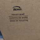 Bemis 7300SLEC Slow Close Toilet Seat, Easy Clean Hinges and Durable Plastic Seat, Made in USA, Elongated, White