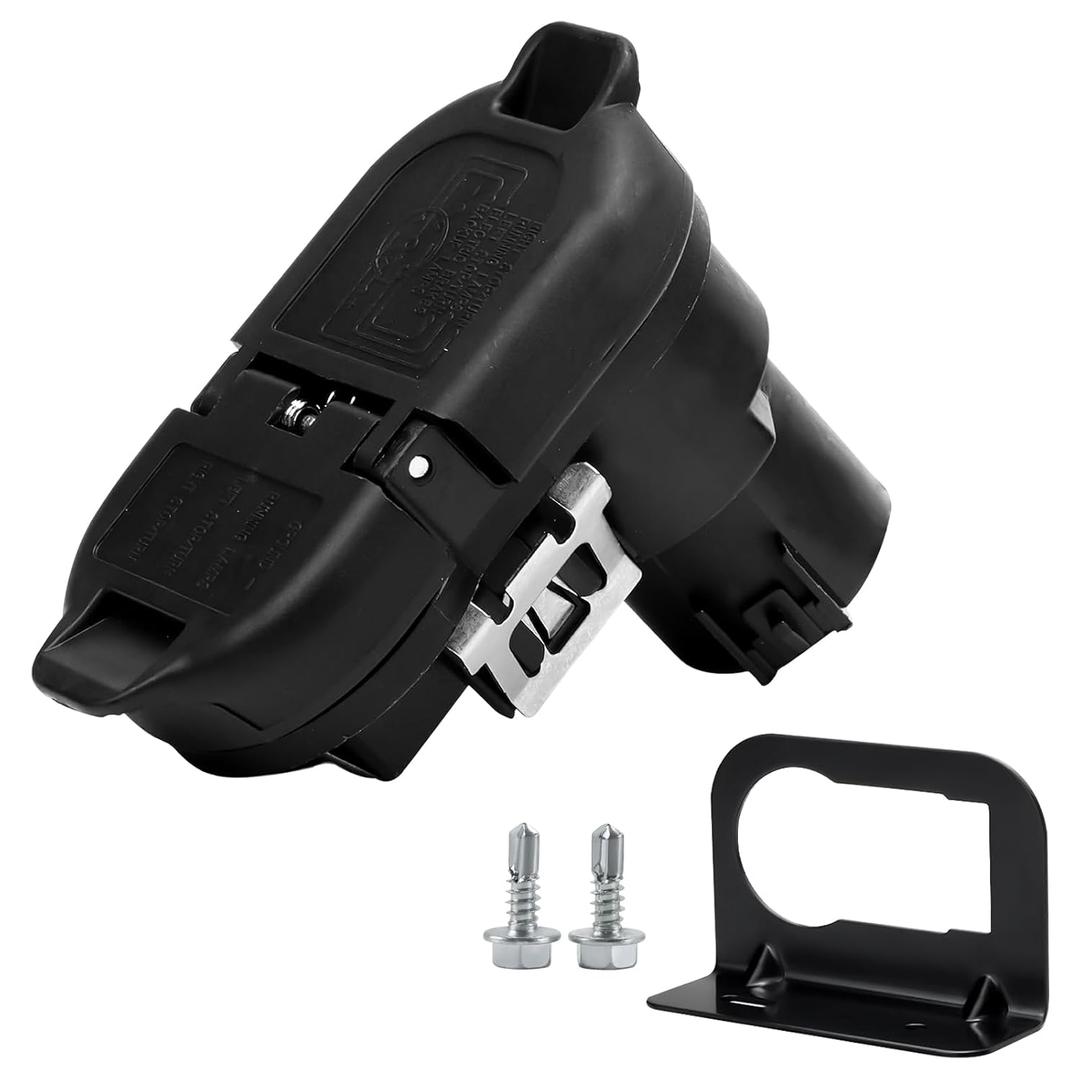 Trailer Brake Harness Towing 7-Pin Round / 4-Pin Flat Plug Connector for 2009-2023 Ford F150 F250 F350 Trailer Connector 9U5Z-14489-MAA