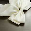 Fashion Hair Pins For Women, Elegant Bow Ribbon Hair Clip, Hair Accessories For Girls, Bowtie Hair Clip, Gift For Her (White)