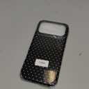 Compatible with iPhone 17 Pro Max Case, Fashion Cute Polka Dot Pattern Aesthetic Design for Women, Soft TPU and Hard Back Shockproof Phone Case for iPhone 17 Pro Max 6.9 inch, Black