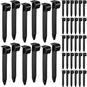 Pangda 100 Pack 1/2 Inch Irrigation Tubing Hold Down Anchor Stakes, 3/4 x 4.33 Inch Drip Tubing, Anchor for Sprinkler Garden Landscaping