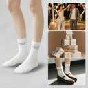 Bride Socks, Bachelorette Gifts for Bride, White Cotton Soft Novelty Wifey Socks, Bridal Shower Gifts, Bachelorette Party Accessories, Engagement, Marriage, Honeymoon Essentials (Blue)