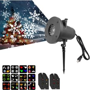 Film Sheet Graphic Waterproof Outdoor Floor Lamp Corded 12 Patterns Projection Light for Stage Outdoor Party Patio Sidewalks Lawns Courtyards Store Festive Days