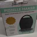 Baker's Friend Multi Pizzelle Maker Electric, Stroopwafel Iron, 4 x 4.5'' Pizzelle Waffle Cookies Maker with Temperature Control, Ideal for Holidays, Parties & More, Great Choice for Gift