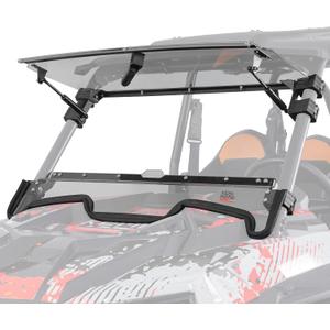 KEMIMOTO 19-23 XP 1000 Flip Up Windshield Upgraded Fit and Seal, Compatible with 2019-2023 Polaris RZR XP 1000 /RZR XP Turbo 2 and 4 Seater, Heavy Duty 2-IN-1 Folding Window Hard Coated PC