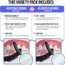 FLAUS Electric Flosser (Oprah's List, Shark Tank) 3 Speeds + 135 Refill Heads Variety Pack (Extra Strong Woven & Gentle Gliding) Water Flosser Alternative, Dentist Tooth Flossers Dental Floss Picks
