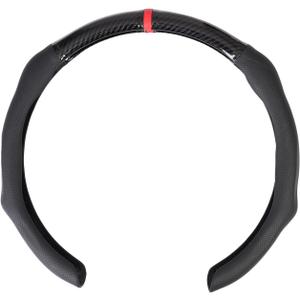 Car Steering Wheel Cover Napa Leather Non Slip Vehicle Steering Wheel Cover Protector, Quick Install Comfy Automotive Interior Decor, Universal fit 14½ to 15 inches Car Pickup SUV 14.5 to 15 inches