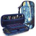 FINTIE Carrying Case for Nintendo Switch 2 (2025), Shockproof Hard Shell Switch 2 Case, Protective Cover Travel Bag with 19 Game Card & 2 Micro SD Card Slots & Inner Pocket (starry night), 12.01 x 6.3 x 2.64 inches