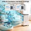 Portable Air Conditioners, 3-in-1 Evaporative Air Cooler 2.6 Gal Water Tank, 45 dB Windowless Air Conditioner 120 Oscillation 4 Ice Packs