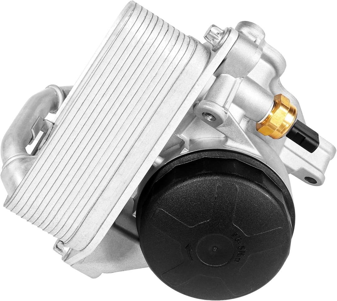 11428642289 Oil Cooler Filter Housing Assembly with Engine Oil Cooler Compatible with BMW 335i 2011-2015, 535i 2010-2016, X1 2013-2015, X3 2011-2017, 2.0L 3.0L 4.4L w/Oil Pressure Sensor 12617592532