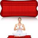 31.5''14.2'' Red Light Therapy for Body, Red Light Therapy Pad Belt Wrap with 330 LED Beads, 660nm & 850nm Infrared Light Therapy Mat Full Body, Adjustable Timer & Intensity