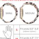 Heesch Tortoise Stretchy Watch Band Compatible with Apple Watch Resin Cute Watch Strap Wristband for iWatch Bracelet for Women Men Girls, 38/40/41mm, 42/44/45/46/49mm, Oval Version