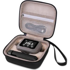 Carrying Case for Garmin Xero C1 Pro Chronograph Ballistic Range Shooting, Custom-Insert Storage Holder with Mesh Pocket for USB Cable, Charging Adapter (Brown)