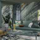 Green Wallpaper Glossy Marble Contact Paper for Countertops 48"197" Wall Paper Peel and Stick Modern Red Granite Stone Vinyl Wrap Counter Top Peel and Stick Waterproof Wallpaper for Bathroom Wall