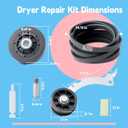 Dryer Rebuild Kit Include RB170002 Dryer Roller Set & D516792 ldler Pulley & D511255P Belt & RB170003 Drum Glide Kit Compatible with Speed Queen 1992 and Newer Models Repair Kit