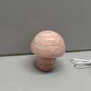 Marble Mushroom Table Lamp - Small Rechargeable USB-C Cordless Touch-Dimmable Night Light, Hand-Polished Natural Stone, 4.3"x4.7" (Red Dragon Onyx)