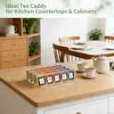 Extra Large Tea Bag Organizers and Storage, Clear Acrylic Tea Box Organizer Storage Box with Lid, Teabag Holder Organizer for Countertop, Cabinet, Drink Packets Caddy for 16 Different Types