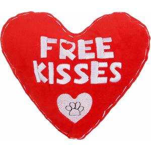 BoomBone Valentines Dog Toy, Plush Dog Squeak Toy, Heart Dog Toy for Small Medium Dogs