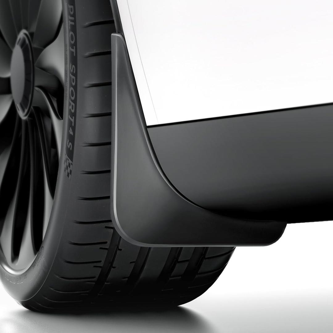 REEVAA 2026 Tesla Model X Accessories - Mud Flaps [Protect Paint, No Drilling Required] All-Weather Splash Guard Body Kits for Model X 2022-2026, Black (Set of 4)