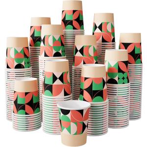 Turbo Bee 400 Pack 8 OZ Disposable Paper Coffee Cups, Hot and Cold Beverage Drinking Cups for Water, Suitable for Party, Picnic, Travel and Events