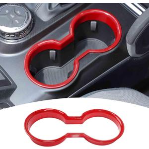 for Bronco Front Cup Holder Trim Cover Red for Ford Bronco 2021 2022 2023 2024 up Red Interior Accessories