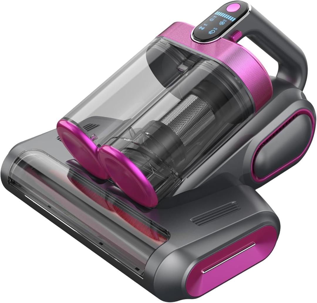 Cordless Mattress Vacuum Cleaner, Bed Vacuum Cleaner with UV-C Light,16000Pa Suction, USB Rechargeable Handheld Vacuum for Couches and Sofas,Deep Cleaning Machine for Mattress & Upholstery,Purple