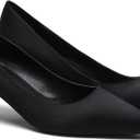 MOOMMO Kitten Heel Pumps Pointed Toe Satin Slip On 2 Inch Mid Heel Dress Shoes Classic Work Pumps for Office Ladies Wedding Bridal Party 4-13 M US (8.5)
