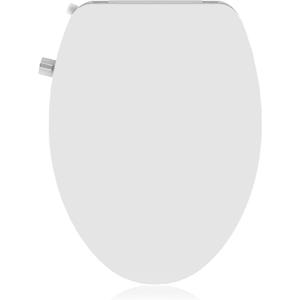 Garvee Bidet Toilet Seat Elongated for Toilet, Dual Nozzle Self-Cleaning PP Bidet Attachment, Non-Electric Feminine Hygiene Toilet Seat Cover for Women, Easy Install, White