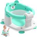 Baby Bath Seat for Babies 6 Months & up, Non-Slip Toddler Bath Seats for Babies Sitting Up, Safe Infant & Newborn Bathtub Chair with 4 Suction Cups & Soft Cushion for Shower,Mint