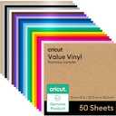 Cricut Value Permanent Vinyl - 50ft Rainbow Sampler, 12in x 12in Sheets (50 Count)