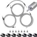 MUCO Stainless Fuel Lline kit 819-840 Flexible Braided Lines Stainless Steel for GMC Sierra/Chevy Silverado 1500 2500 3500 1999 2000 2001 2002 2003