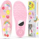 RFUNGUANGO Insoles for Airtag Hidden Holder, Tracker Devise Case for Kids, Comfortable Inserts for Shoes, Pink Rainbow (Pink, 6.1-6.69IN 8 Toddler-9.5 Toddler)