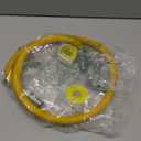AMI PARTS 72" Flexible Gas Line Kit Yellow Coated, Gas Hose Connector Kit for Dryer, Stove, Water Heater,5/8" OD(1/2" ID) Stainless Steel Gas Line with Connector 1/2" MIP &1/2"FIP & 3/4"MIP Fitting