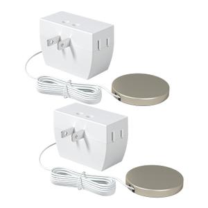 DEWENWILS 2 Pack Touch Dimmer Switch, Plug and Play Lamp Touch Control Pad, Touch Lamp Switch, Dimmable LED/CFL Lights, and Incandescent Bulbs, Dimmer Extension Cord, ETL Listed, White