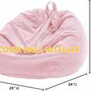 Bean Bag Chair Cover (No Filler) for Kids and Adults,Beanbag Stuffed Animal Storage Without Filling Plush Toys Holder and Organizer Soft Premium Corduroy 200L (Pink)