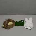 Xuniea 3 Pieces Cat Hat Costume Adjustable Pet Headwear Cat Bunny Hat with Rabbit Ears Kitten Dog Cosplay Cap for Kitten Halloween Party Birthday Theme Party Photo Prop (Basic Style)