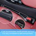 Roseye Car Seat Gap Filler 2-Pack - Universal Seat Gap Organizer to Stop Items Falling Between Seats, Car Essentials Accessories with Phone Holder