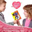 28 Packs Valentines Day Sticky Wall Climbing Men Ninja with Gifts Cards Set for Boys, Stress Relief Toys for Kids Party Favor, Classroom Exchange Prizes, Valentine Greeting Cards