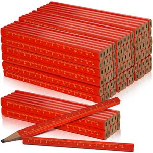 100 Pcs Heavy Duty Octagonal Hard Black Carpenter Pencils for Woodworking and Concrete Marking